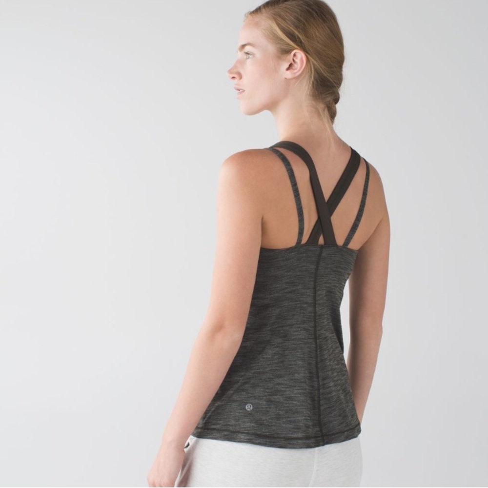 Lululemon Run For Gold TankHeathered Gator Green / Deep Camo MSRP $64